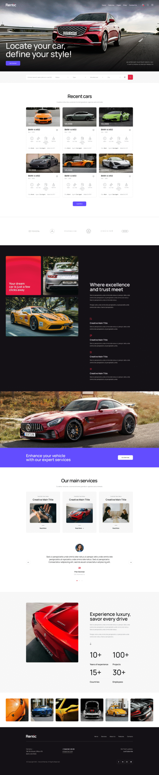 Rentic – Car Rental WordPress Theme - Image 3