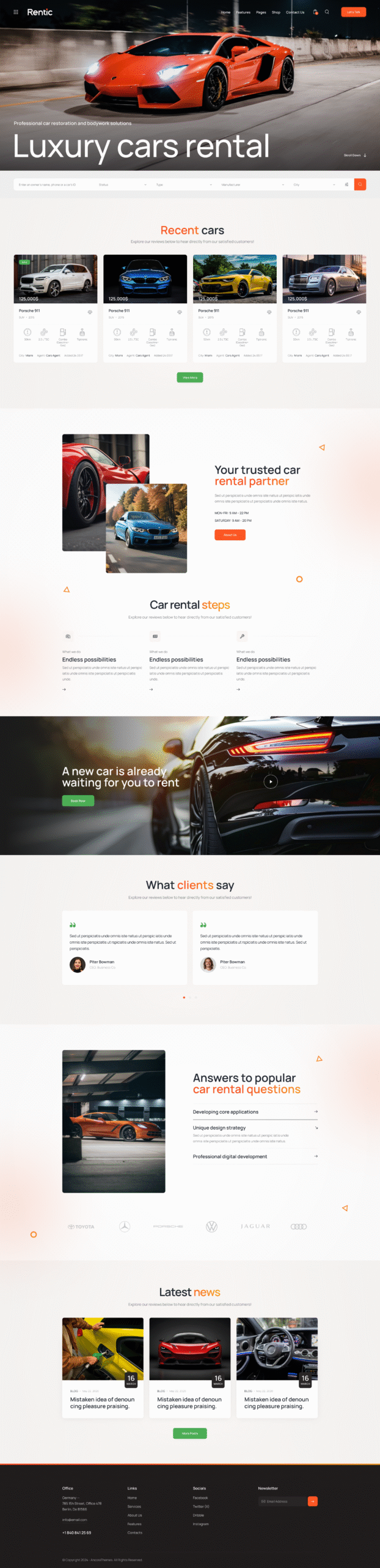 Rentic – Car Rental WordPress Theme - Image 5