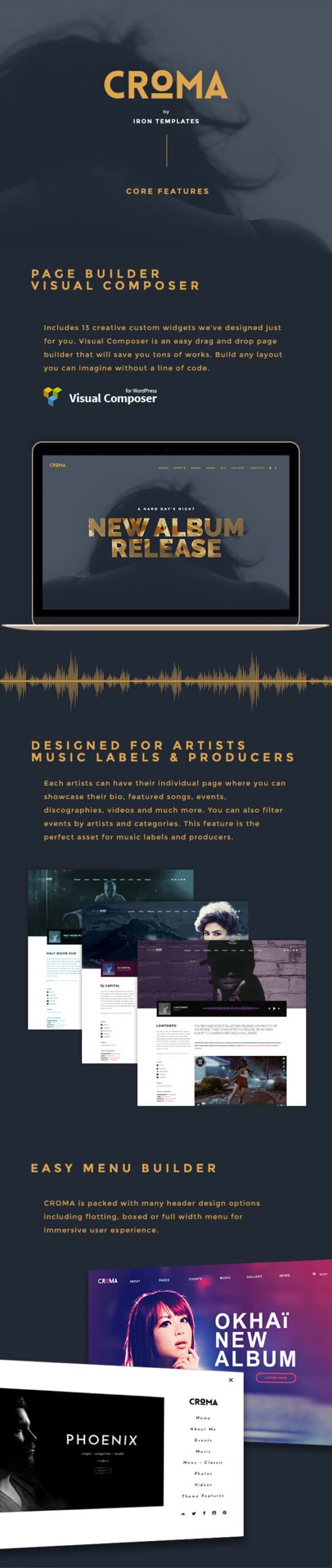 Croma – Responsive Music WordPress Theme - Image 2