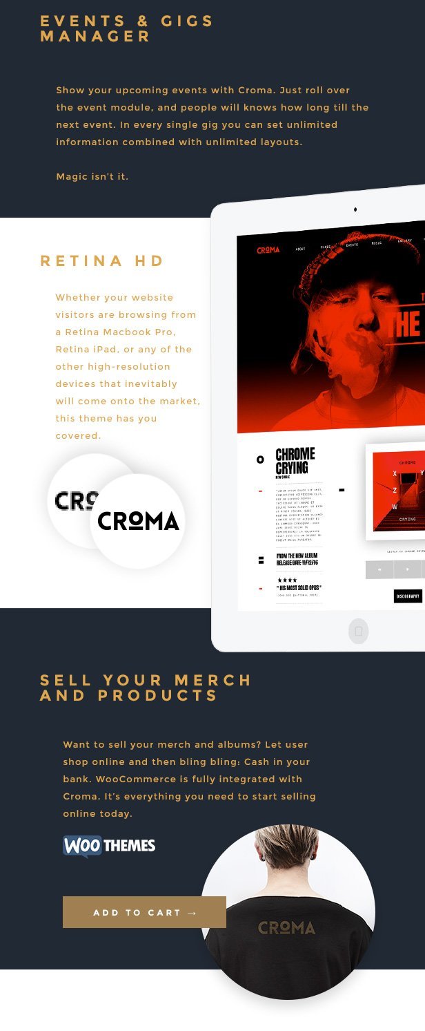 Croma – Responsive Music WordPress Theme - Image 5