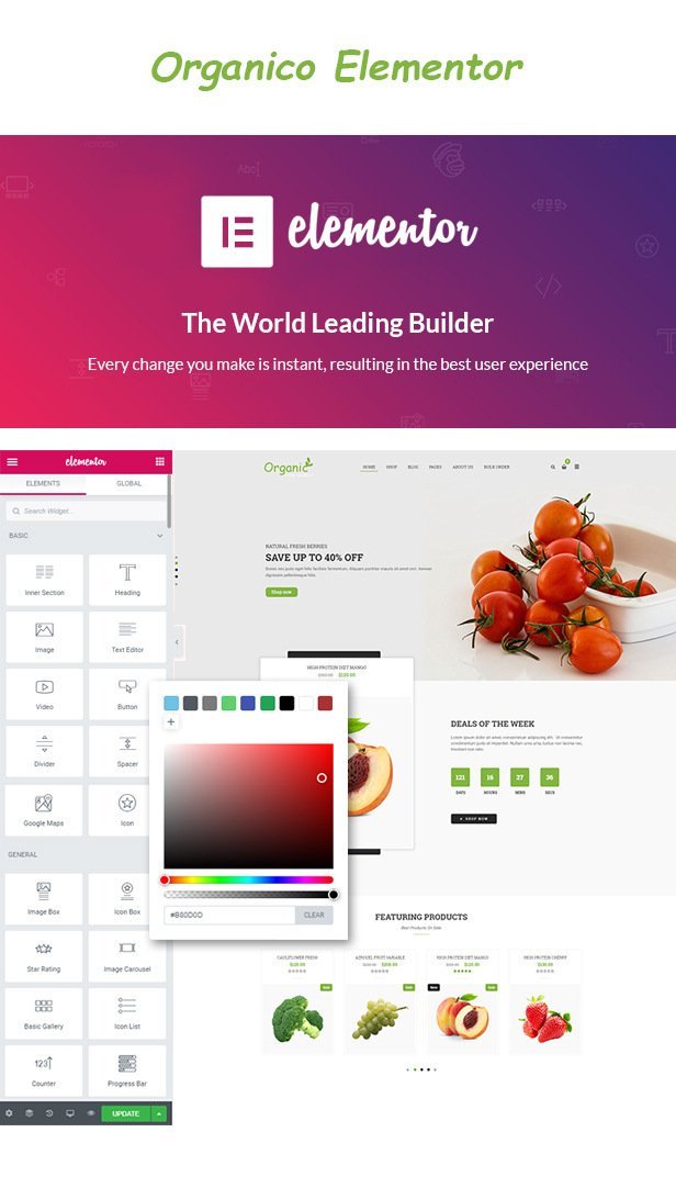 Organica - Organic, Beauty, Natural Cosmetics, Food, Farn and Eco WordPress Theme - Image 4