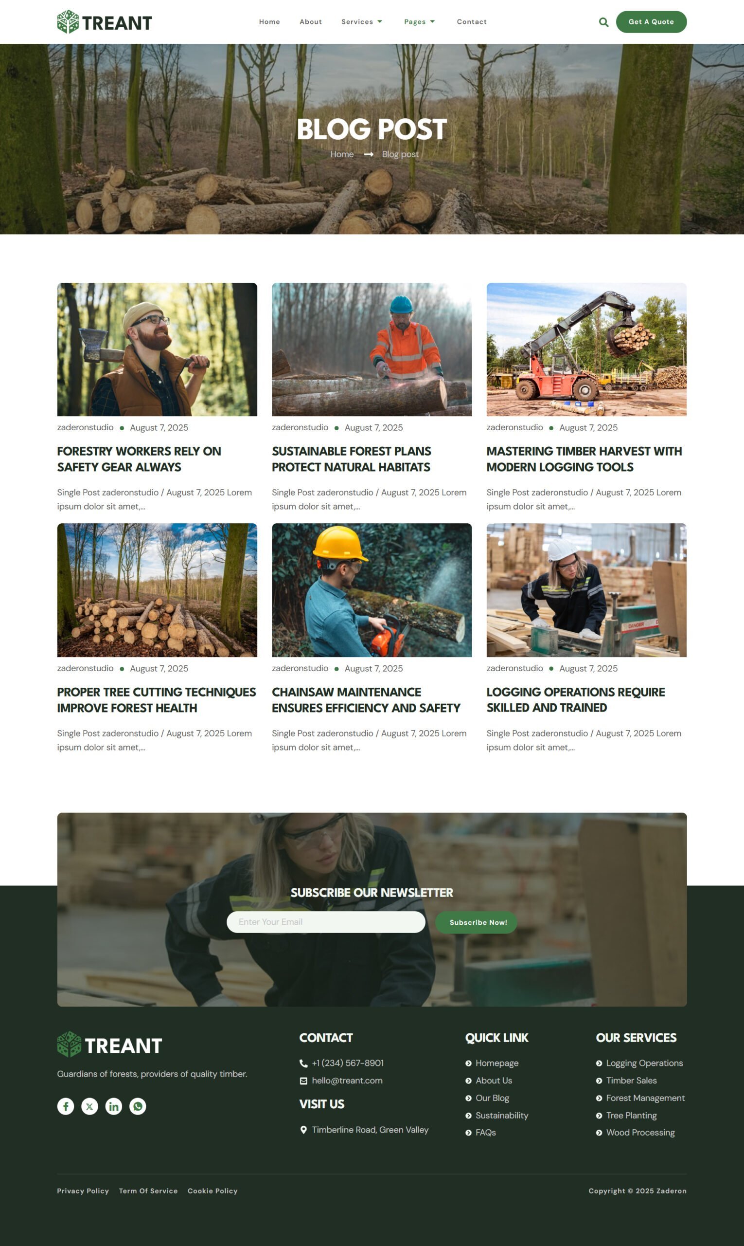 Treant - Forestry & Logging Elementor Template Kit - Image 3