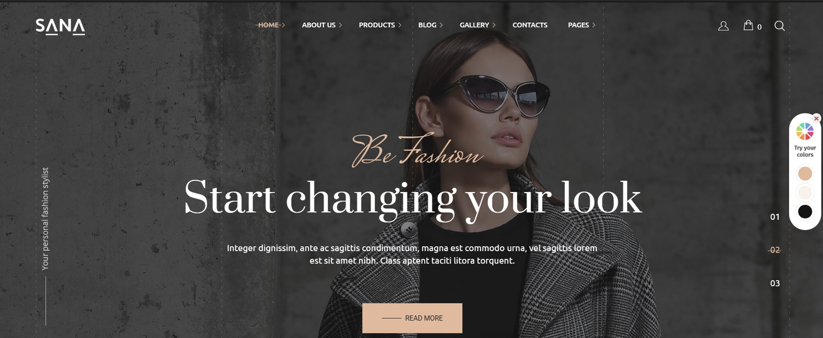Sana – Fashion Stylist, Beauty Salon and Makeup Artist WordPress Theme - Image 2