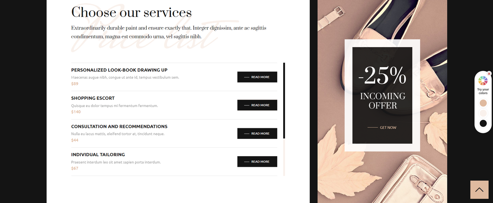 Sana – Fashion Stylist, Beauty Salon and Makeup Artist WordPress Theme - Image 5
