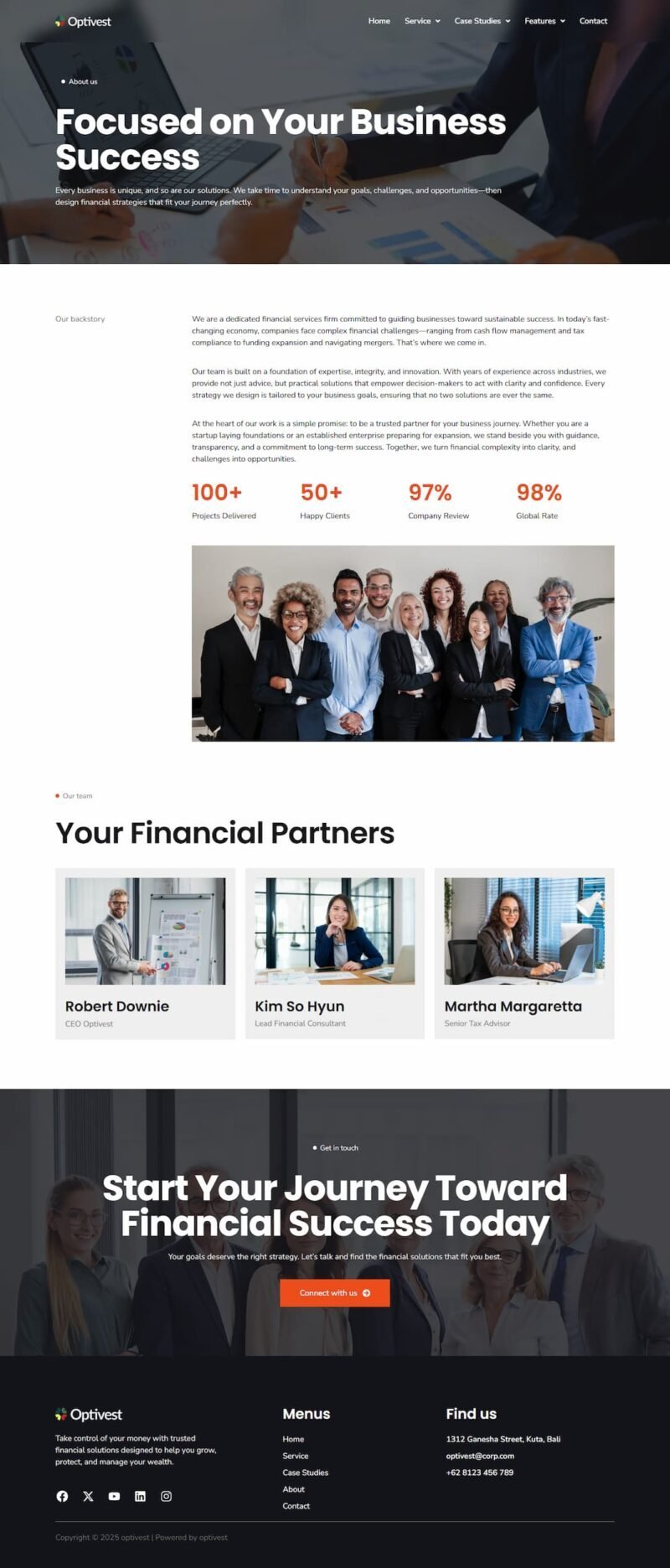 Optivest – Financial and Investment Elementor Template Kit - Image 2
