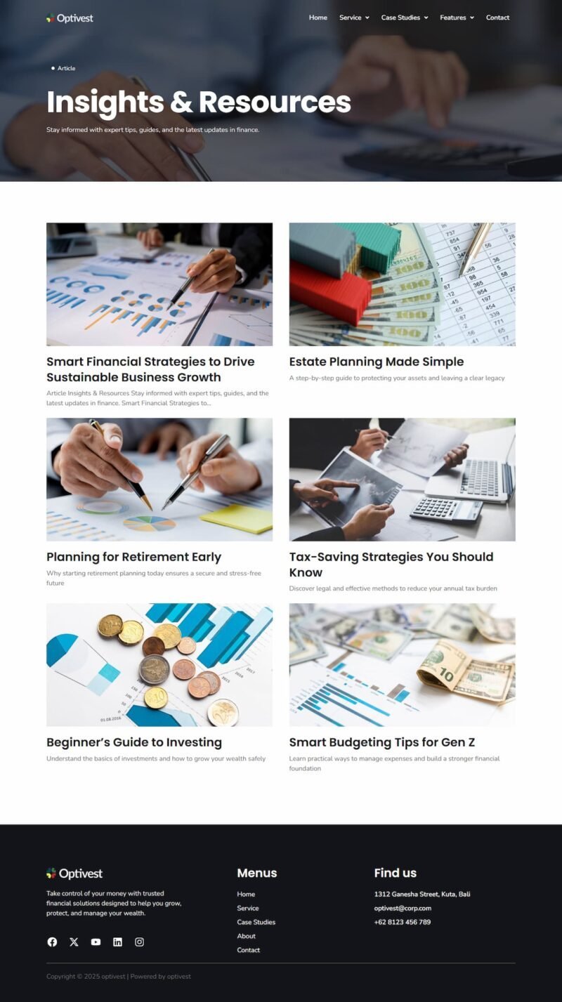 Optivest – Financial and Investment Elementor Template Kit - Image 3