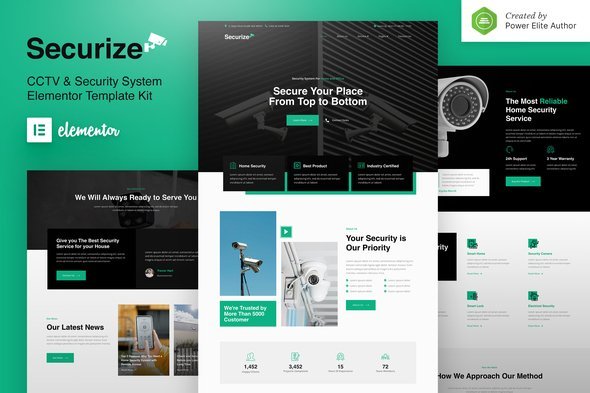 Securize – CCTV and Security Elementor Template Kit